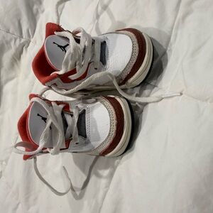 Nike Kids White and Red Sneakers
